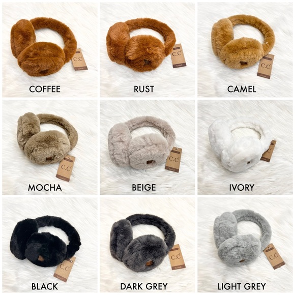C.C Furry Earmuffs, Faux Fur Earmuffs, Warm Ear Muffs, Winter Accessories - Picture 2 of 3